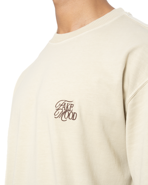 UNISEX GARMENT DYE SIGNATURE TEE - CREAM