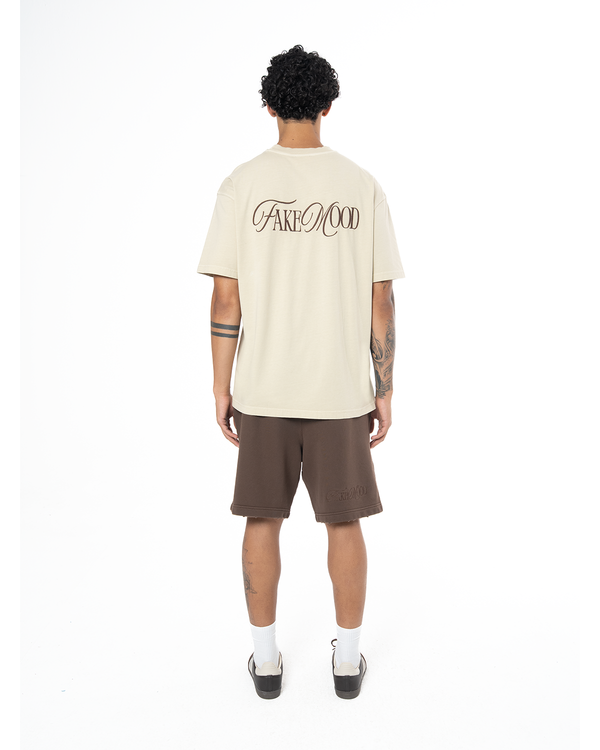 UNISEX GARMENT DYE SIGNATURE TEE - CREAM