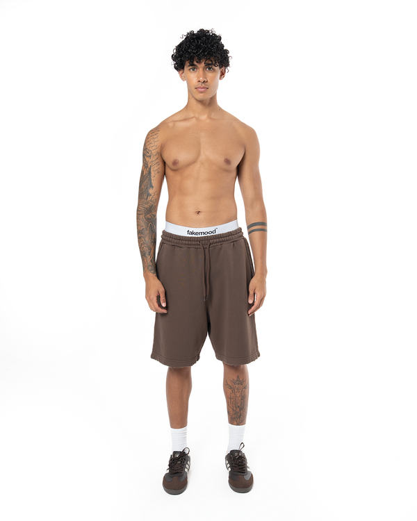 UNISEX GARMENT DYE SIGNATURE SHORT - COCOA BROWN
