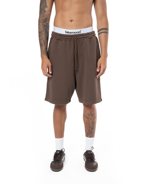 UNISEX GARMENT DYE SIGNATURE SHORT - COCOA BROWN