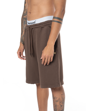 UNISEX GARMENT DYE SIGNATURE SHORT - COCOA BROWN