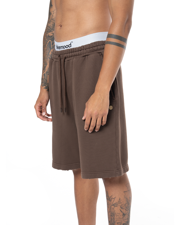 UNISEX GARMENT DYE SIGNATURE SHORT - COCOA BROWN