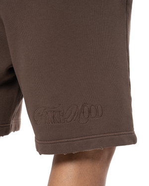 UNISEX GARMENT DYE SIGNATURE SHORT - COCOA BROWN