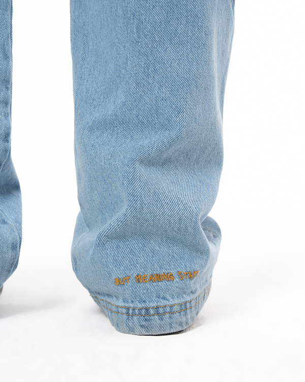 UNISEX DETROIT DENIM CARGO PANTS - BLUE