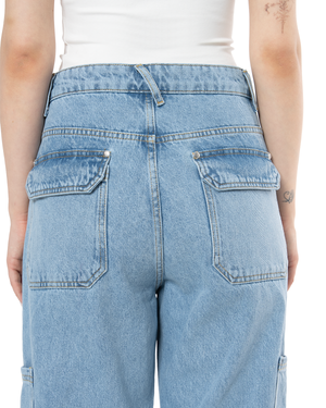 UNISEX DETROIT DENIM CARGO PANTS - BLUE