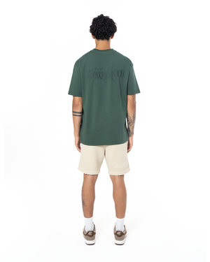 UNISEX GARMENT DYE SIGNATURE TEE - DARK GREEN