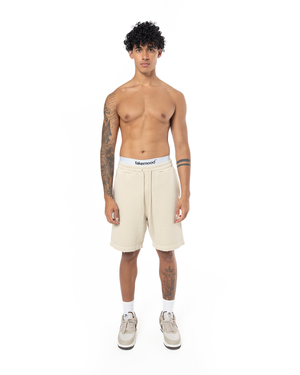 UNISEX GARMENT DYE SIGNATURE SHORT - CREAM