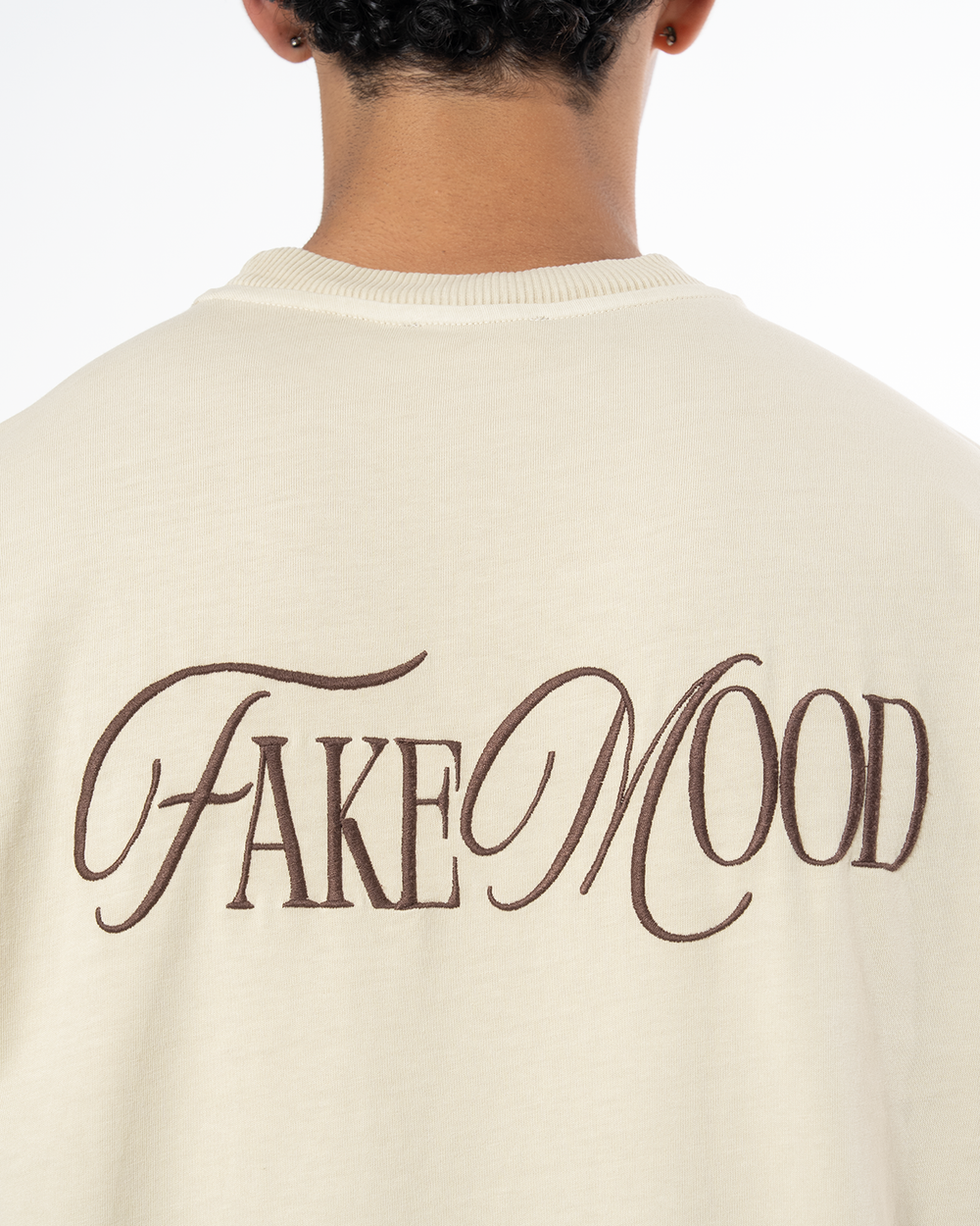 UNISEX GARMENT DYE SIGNATURE TEE - CREAM
