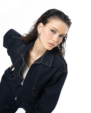 UNISEX SIGNATURE RAW DENIM JACKET - INDIGO