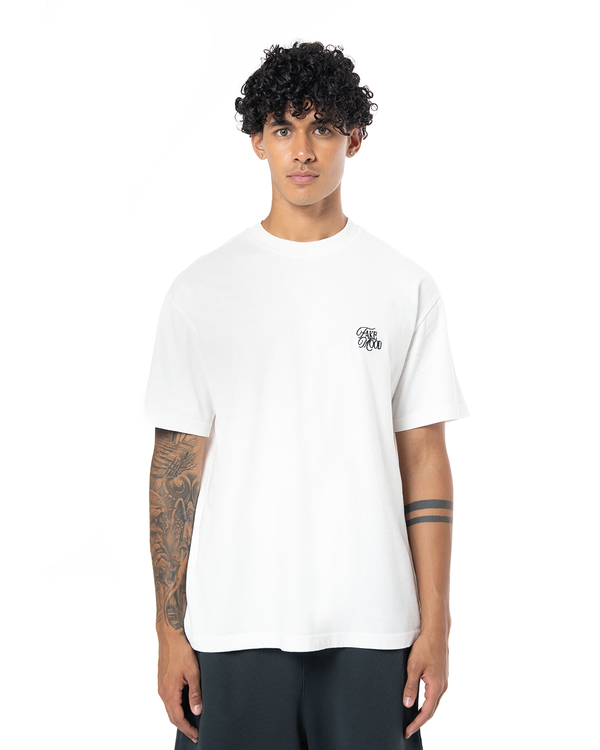 UNISEX GARMENT DYE SIGNATURE TEE - WHITE
