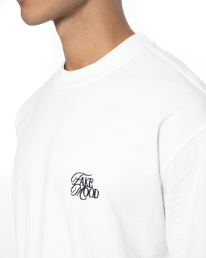 UNISEX GARMENT DYE SIGNATURE TEE - WHITE