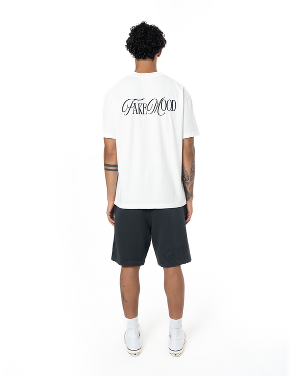 UNISEX GARMENT DYE SIGNATURE TEE - WHITE