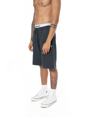 UNISEX GARMENT DYE SIGNATURE SHORT - BLACK