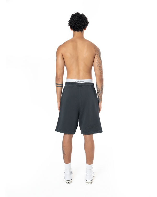 UNISEX GARMENT DYE SIGNATURE SHORT - BLACK