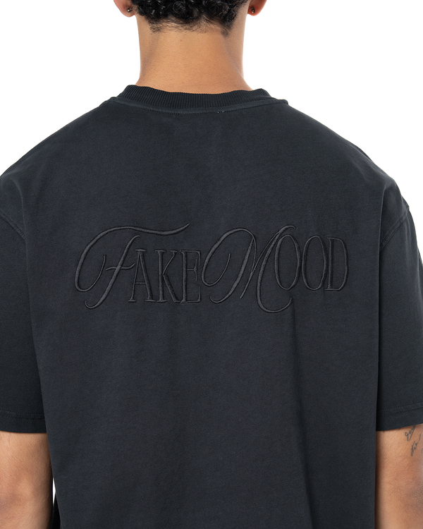 UNISEX GARMENT DYE SIGNATURE TEE - BLACK