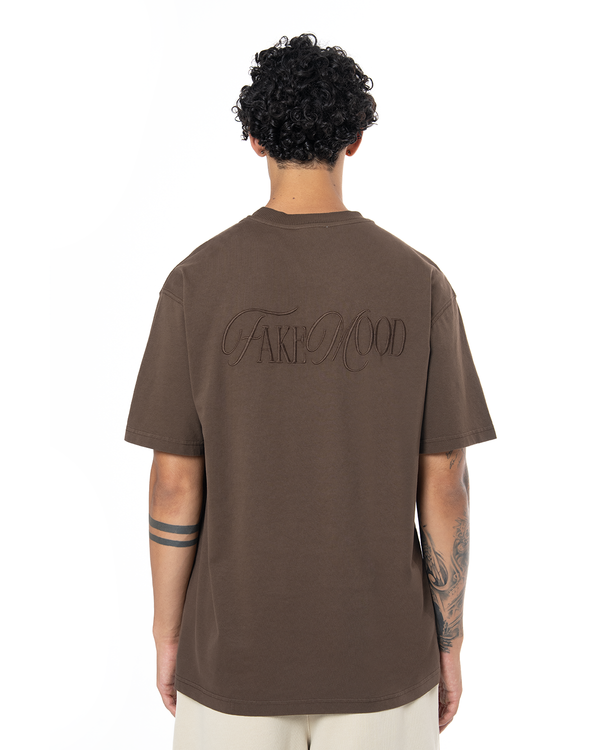UNISEX GARMENT DYE SIGNATURE TEE - COCOA BROWN