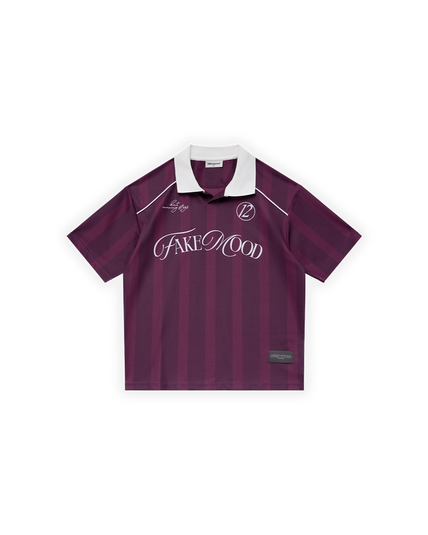 ERKEK OVERSIZE POLO YAKA JERSEY FAKEMOOD FORMA - MOR
