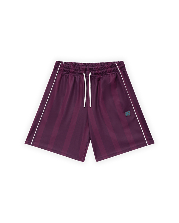ERKEK OVERSIZE JERSEY KUMAŞ FM ICON LOGO DETAYLI ŞORT - MOR
