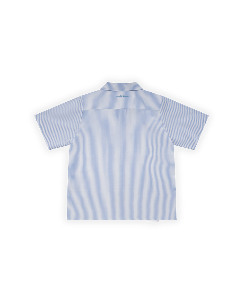 ERKEK OVERSIZE ÇİZGİLİ MOTTO ETKETLİ GOLF CLUB GÖMLEK - MAVİ