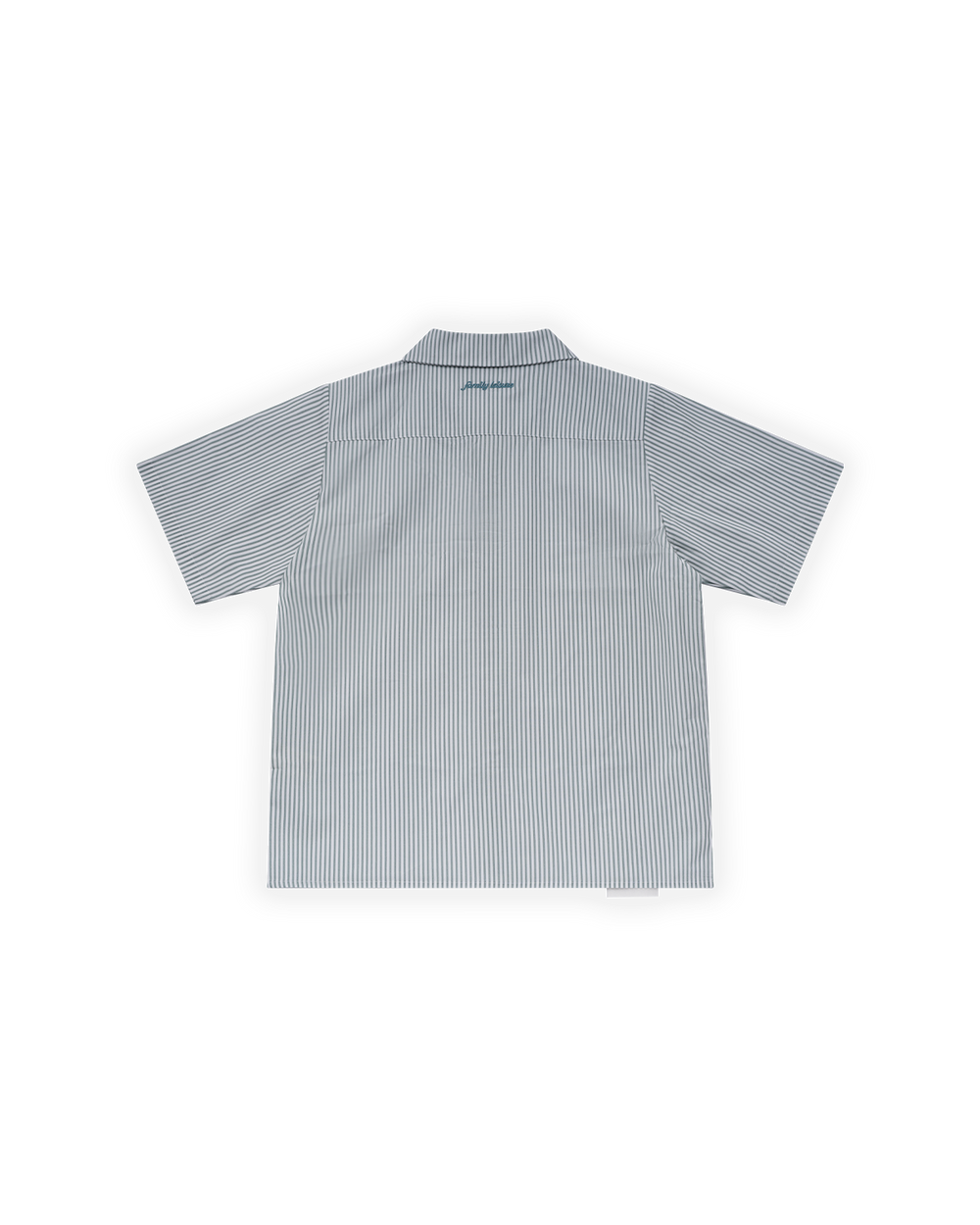 ERKEK OVERSIZE ÇİZGİLİ MOTTO ETKETLİ GOLF CLUB GÖMLEK - YEŞİL