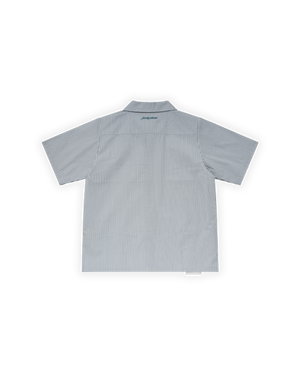 ERKEK OVERSIZE ÇİZGİLİ MOTTO ETKETLİ GOLF CLUB GÖMLEK - YEŞİL