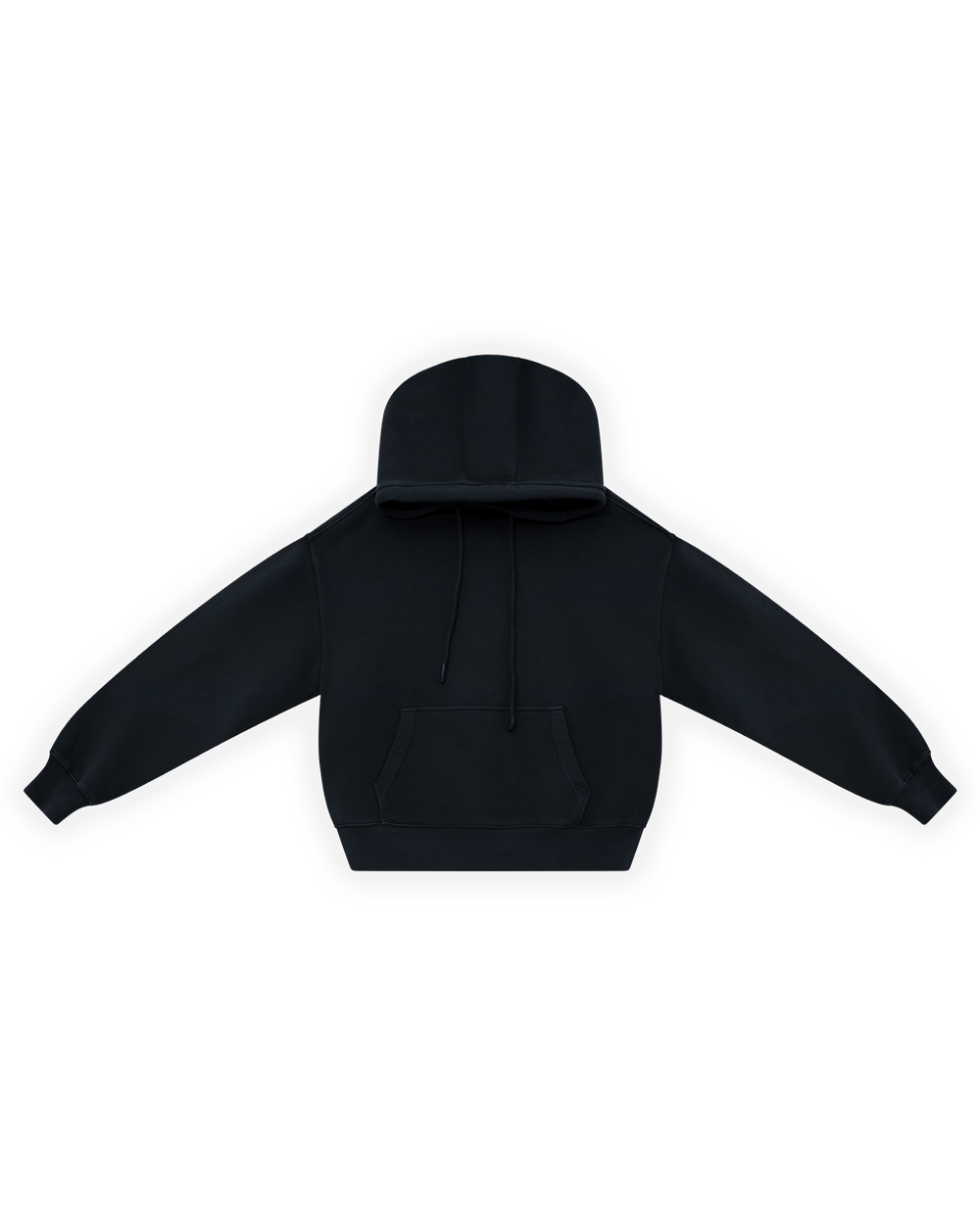 ERKEK OVERSIZE FM ICON NAKIŞLI HOODIE - SİYAH