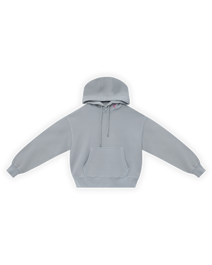 ERKEK OVERSIZE FM ICON NAKIŞLI HOODIE - MAVİ