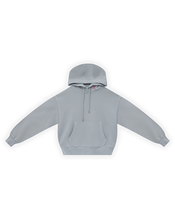 ERKEK OVERSIZE FM ICON NAKIŞLI HOODIE - MAVİ