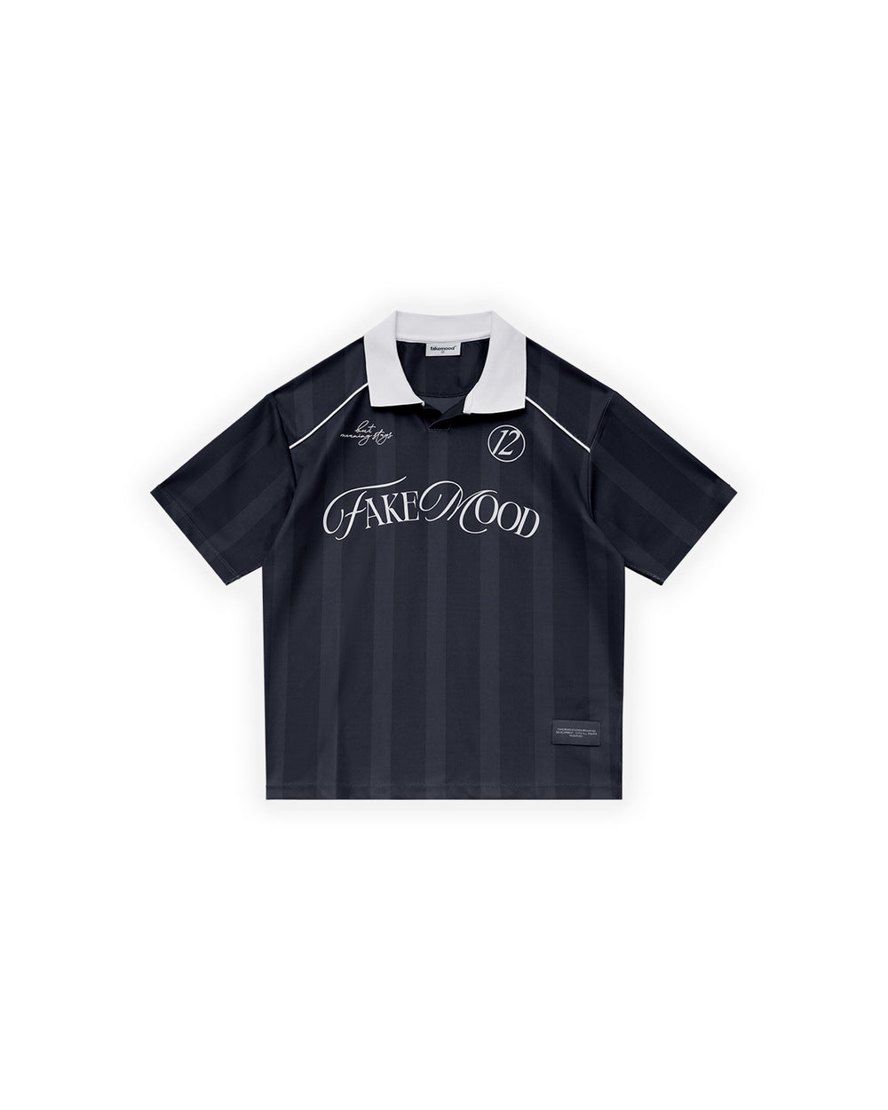 ERKEK OVERSIZE POLO YAKA JERSEY FAKEMOOD FORMA - SİYAH
