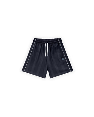 ERKEK OVERSIZE JERSEY KUMAŞ FM ICON LOGO DETAYLI ŞORT - SİYAH