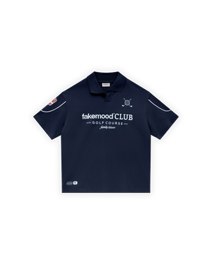 ERKEK OVERSIZE FAKEMOOD JERSEY POLO YAKA GOLF FORMA - LACİVERT