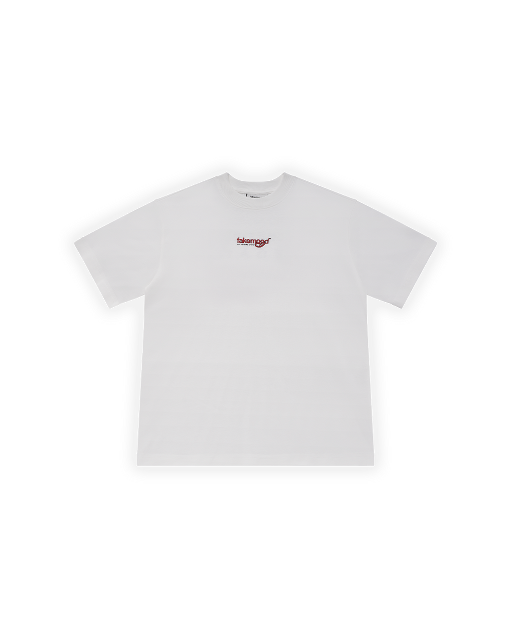 UNISEX OVERSIZE LOVE IS A TRAP BASKILI TİŞÖRT - BEYAZ