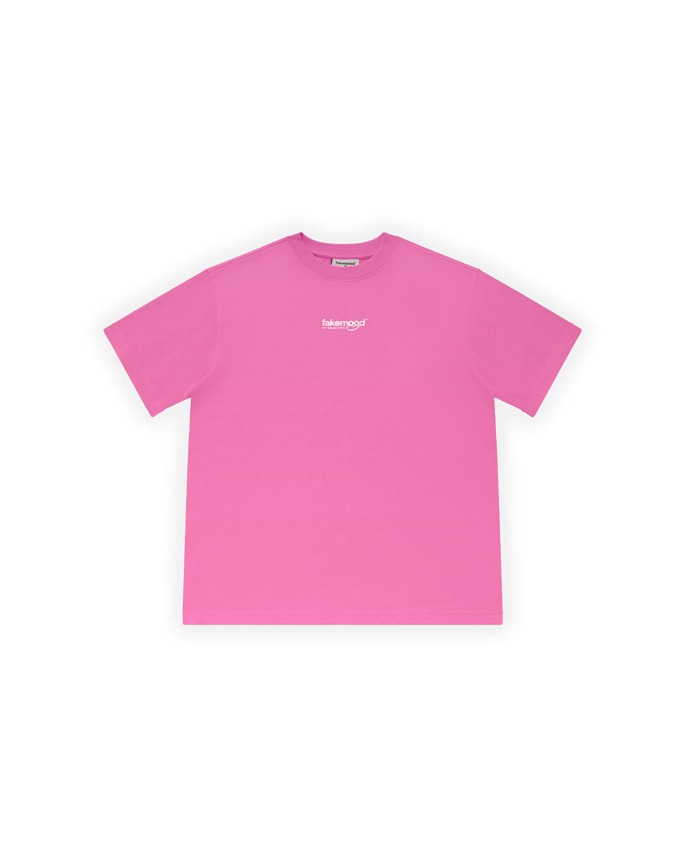UNISEX OVERSIZE LOVE IS A TRAP BASKILI TİŞÖRT - PEMBE