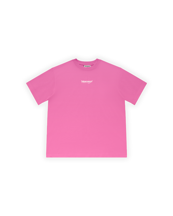 UNISEX OVERSIZE LOVE IS A TRAP BASKILI TİŞÖRT - PEMBE