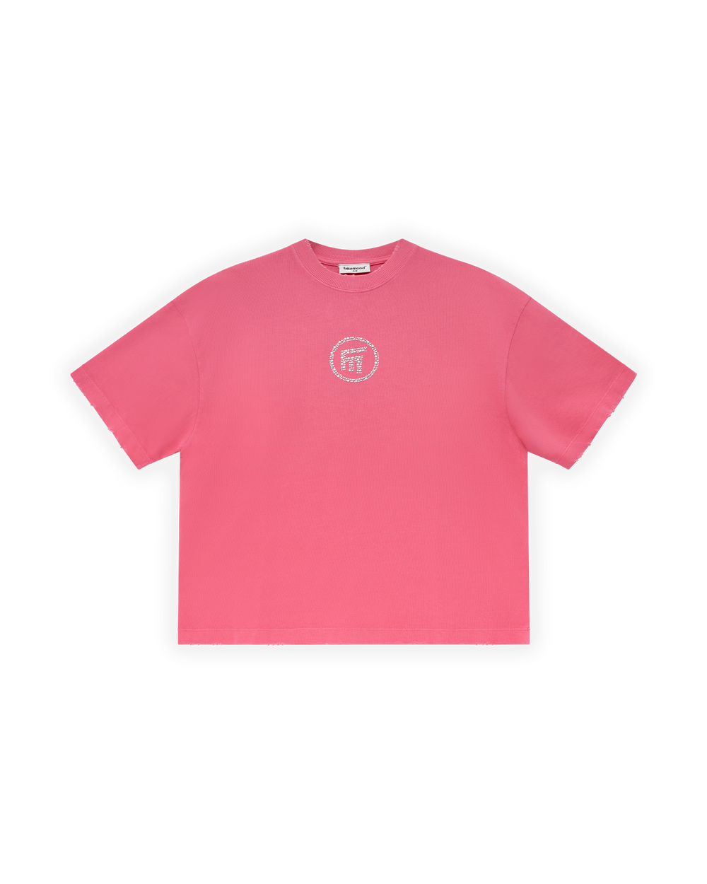 KADIN OVERSIZE FM ICON YIPRATMALI TİŞÖRT - PEMBE