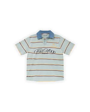 UNISEX ÇİZGİLİ NAKIŞLI GOLF POLO T-SHIRT - YEŞİL