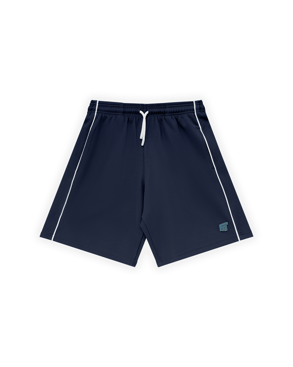 ERKEK OVERSIZE JERSEY KUMAŞ FM ICON DETAYLI GOLF ŞORT - LACİVERT