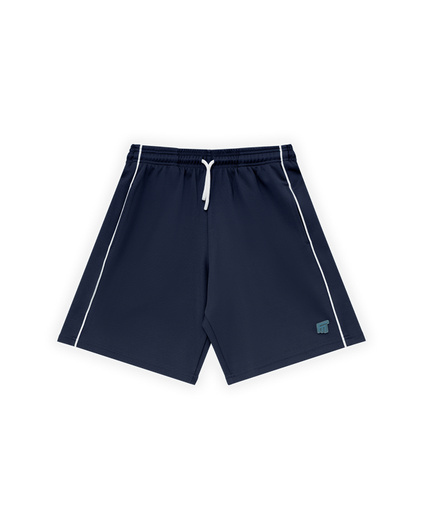 ERKEK OVERSIZE JERSEY KUMAŞ FM ICON DETAYLI GOLF ŞORT - LACİVERT