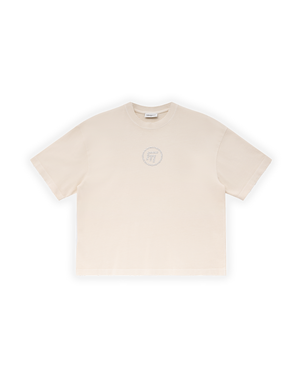 UNISEX OVERSIZE FM ICON YIPRATMALI TİŞÖRT - KREM