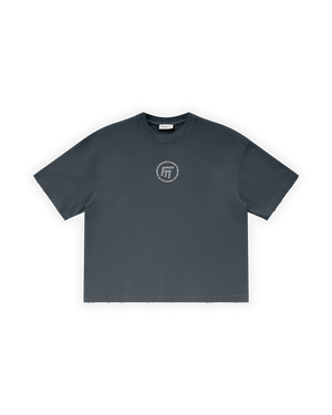 UNISEX OVERSIZE FM ICON YIPRATMALI TİŞÖRT - SİYAH