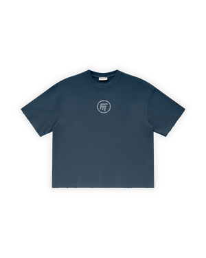 UNISEX OVERSIZE FM ICON YIPRATMALI TİŞÖRT - LACİVERT