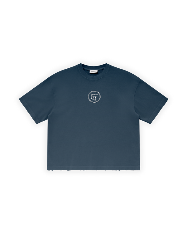 UNISEX OVERSIZE FM ICON YIPRATMALI TİŞÖRT - LACİVERT