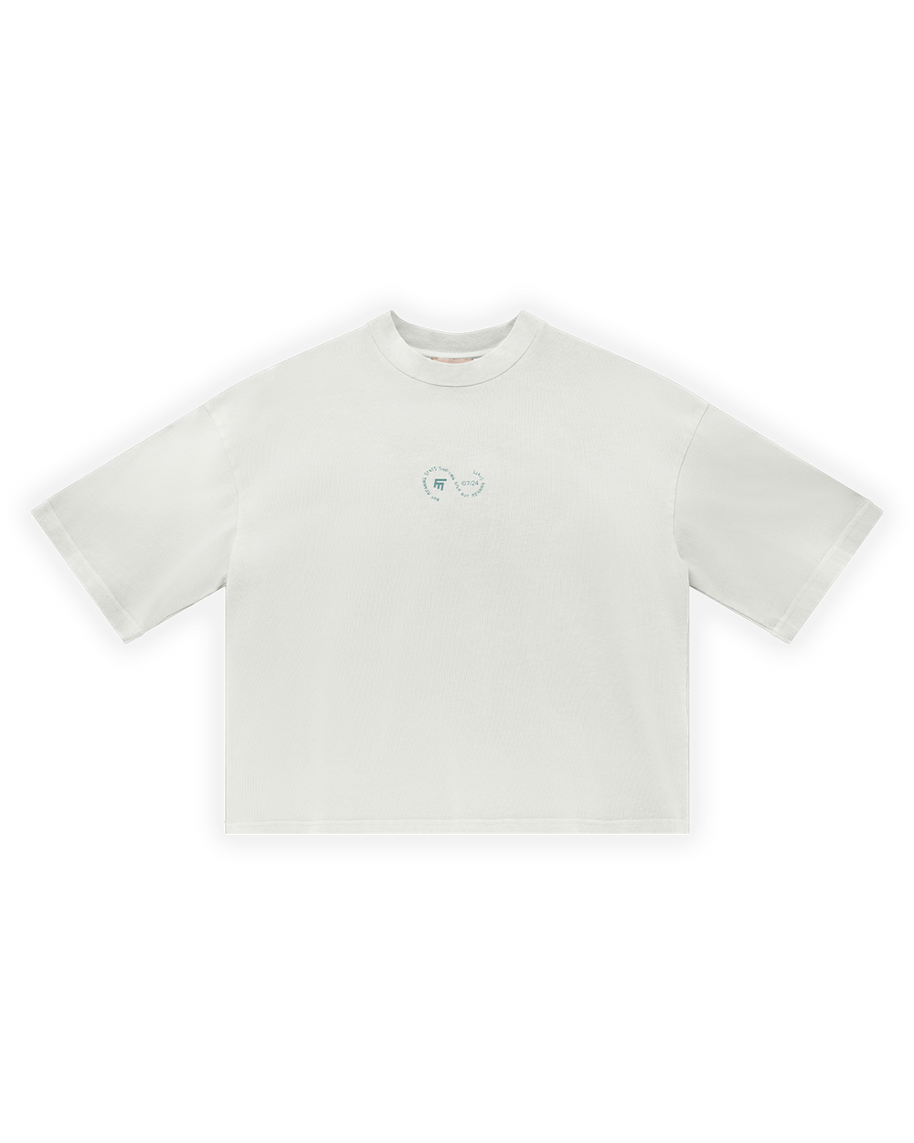 UNISEX BOXY FIT YIKAMALI SPREY EFEKTLİ BASKILI TİŞÖRT - YEŞİL