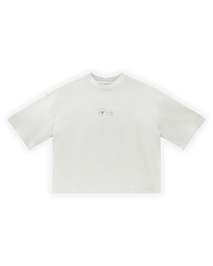 UNISEX BOXY FIT YIKAMALI SPREY EFEKTLİ BASKILI TİŞÖRT - YEŞİL